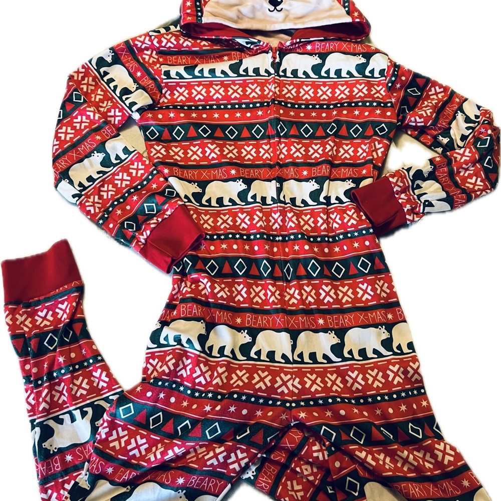 Festive Polar Bear Kids Pajamas